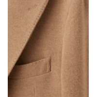 Camel Double-Breasted Sport Coat
