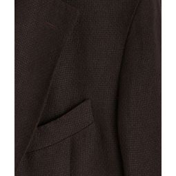 Italian Linen Basketweave Sport Coat in Dark Brown