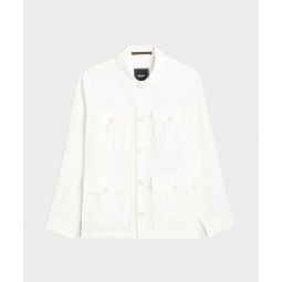 Irish Linen Field Jacket in White