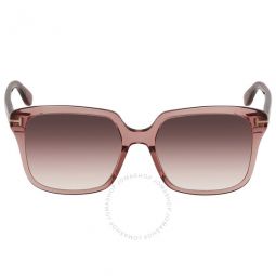 Faye Burgundy Square Ladies Sunglasses