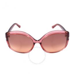Chiara Bordeaux Gradient Oversized Ladies Sunglasses