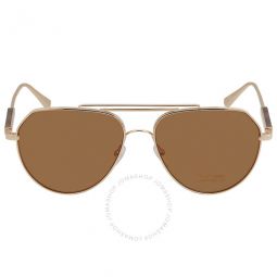 Andres Vintage Brown Pilot Unisex Sunglasses