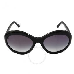 Liya Smoke Gradient Round Ladies Sunglasses