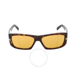 Andres Yellow Square Unisex Sunglasses
