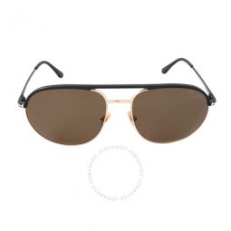 Gio Polarized Brown Pilot Mens Sunglasses
