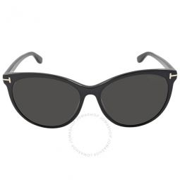 Maxine Polarized Grey Cat Eye Ladies Sunglasses