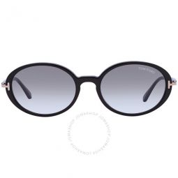 Raquel Smoke Gradient Oval Ladies Sunglasses