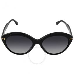 Maxine Grey Round Ladies Sunglasses