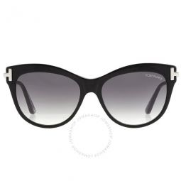 Ladies Black Butterfly Sunglasses FT0821 01B