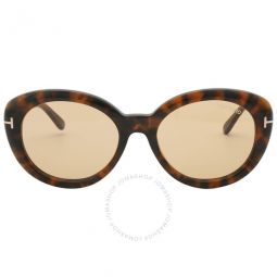 Lily Brown Oval Ladies Sunglasses