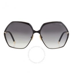Fonda Smoke Gradient Geometric Sunglasses