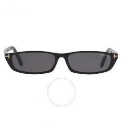 Alejandro Smoke Rectangular Unisex Sunglasses