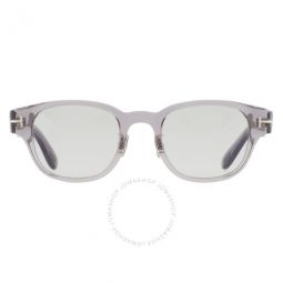 Light Grey Oval Unisex Sunglasses