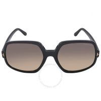 Delphine Smoke Gradient Oversized Ladies Sunglasses