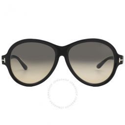 Camryn Smoke Gradient Oval Ladies Sunglasses