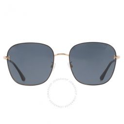 Grey Blue Square Unisex Sunglasses