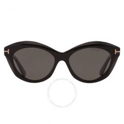 Toni Polarized Smoke Cat Eye Ladies Sunglasses