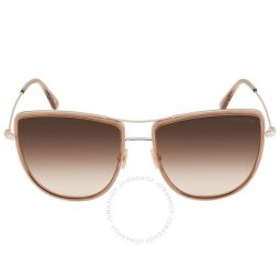 Tina Gradient Brown Cat Eye Ladies Sunglasses