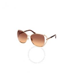 Marta Brown Butterfly Ladies Sunglasses