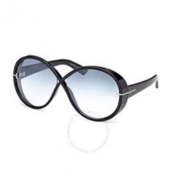 Edie Grey Gradient Mirror Butterfly Ladies Sunglasses