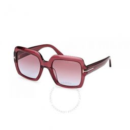 Kaya Purple Gradient Square Ladies Sunglasses