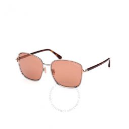 Fern Brown Mirror Shield Ladies Sunglasses