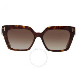 Winona Polarized Brown Cat Eye Ladies Sunglasses