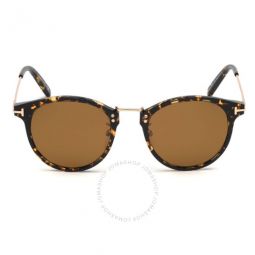 Mens Tortoise Round Sunglasses FT067352E