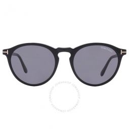 Aurele Smoke Oval Unisex Sunglasses