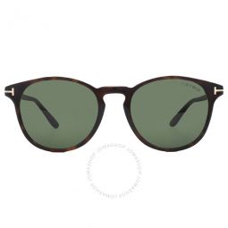Lewis Green Oval Mens Sunglasses