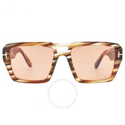 Redford Orange Photochromatic Square Mens Sunglasses