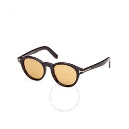 Brown Oval Mens Sunglasses