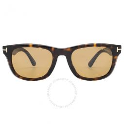 Kendel Brown Rectangular Mens Sunglasses