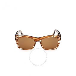 Nico Vintage Brown Square Mens Sunglasses