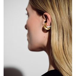 Chunky Ear Cuff Satin Duo - Silver/Gold