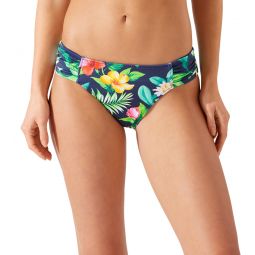 Tommy Bahama Womens Tropi-Calling Reversible Side Shirred Bikini Bottom