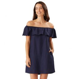 Tommy Bahama Womens St Lucia Off The Shoulder Dress