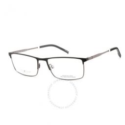 Unisex Black Rectangular Eyeglass Frames TH184305MO0057