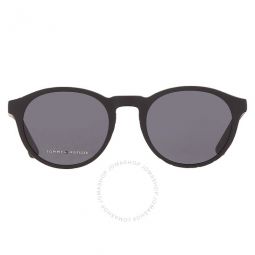 Grey Blue Round Mens Sunglasses