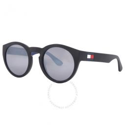 Grey Mirrror Oval Unisex Sunglasses