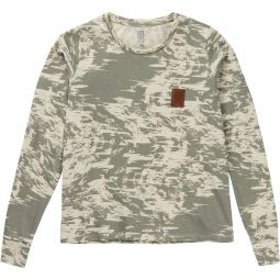 Fracture Print Label Long-Sleeve T-Shirt - Womens