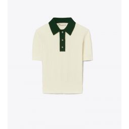 COTTON POINTELLE POLO