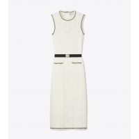 COTTON POINTELLE KNITTED TANK DRESS