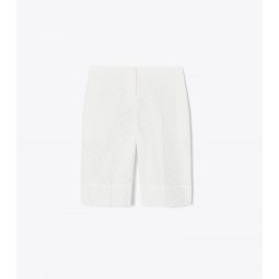 EMBROIDERED BRODERIE ANGLAISE BERMUDA SHORTS