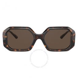 Solid Dark Brown Irregular Ladies Sunglasses