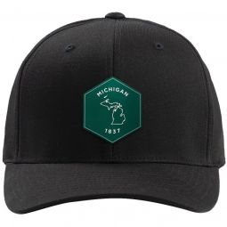 TravisMathew Eclipse Michigan Patch Snapback Golf Hat - Green and White