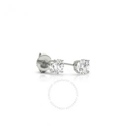 14K White Gold Round Cut Earth Mined Diamond Stud Earrings