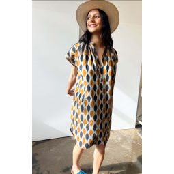 Tunic - Gold/Black Ikat