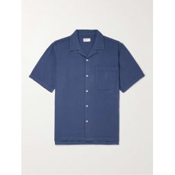 Convertible-Collar Garment-Dyed Hemp and Cotton-Blend Shirt