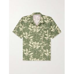 Road Convertible-Collar Printed Cotton Shirt